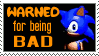 sonic meme being warned for being bad